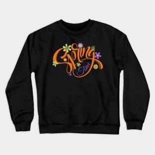 Orange Spring time Crewneck Sweatshirt